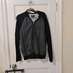 Rock & Republic Black and Gray Zip-Up Sweater